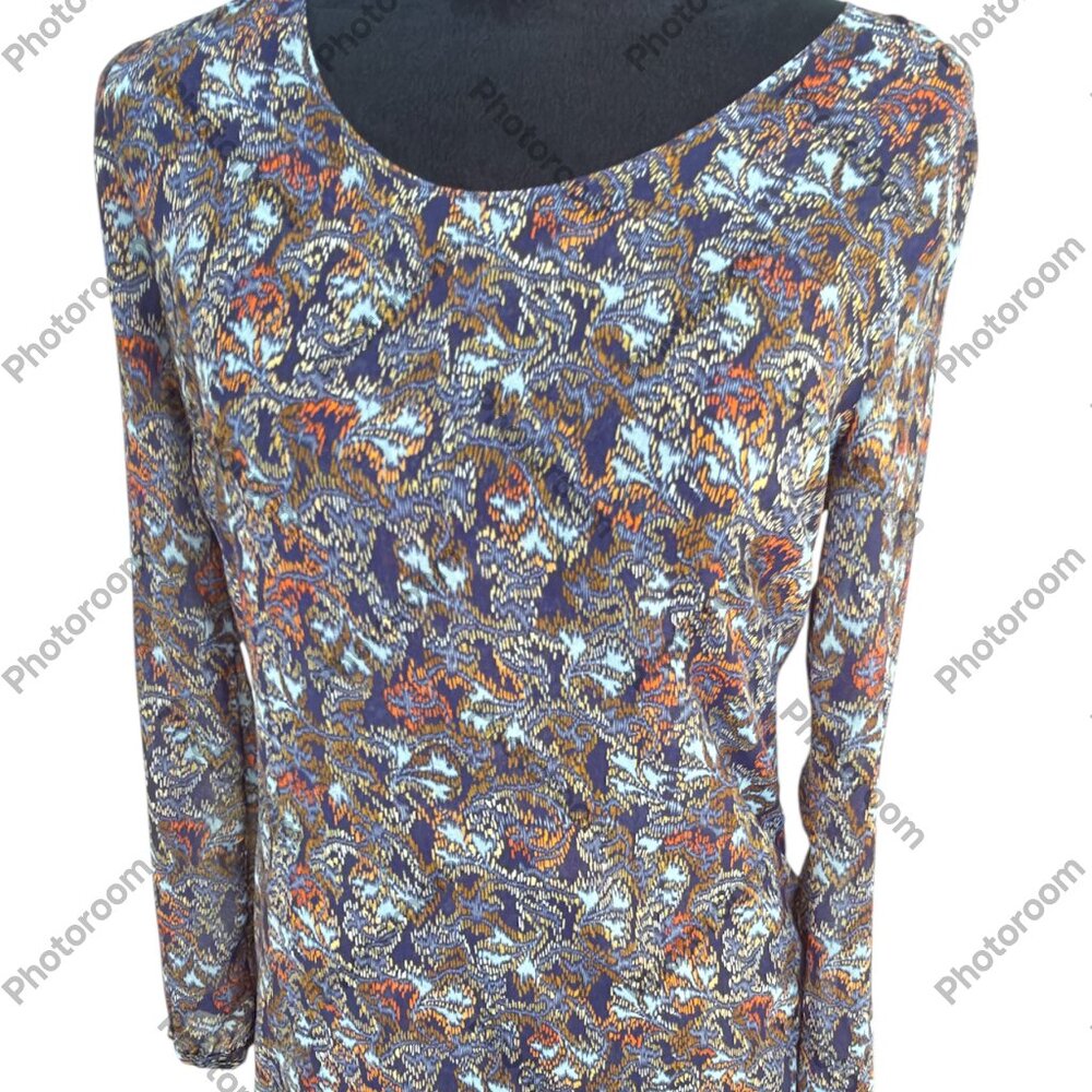 🎆2/$20 CABI Limited Edition  Multicolor Sheer Long Sleeve Top. XS